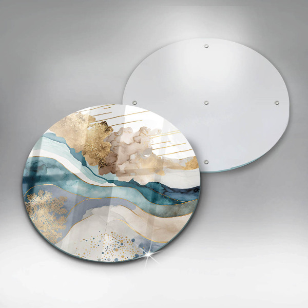 Skärbräda glas unik Färgglad marmor