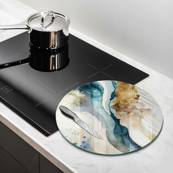 Skärbräda glas unik Färgglad marmor