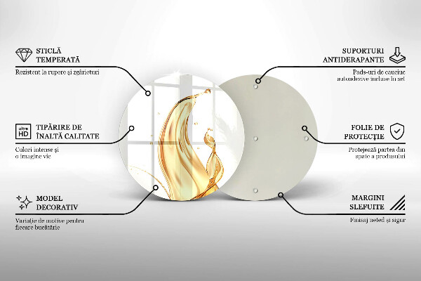 Skärbräda glas unik Olivolja