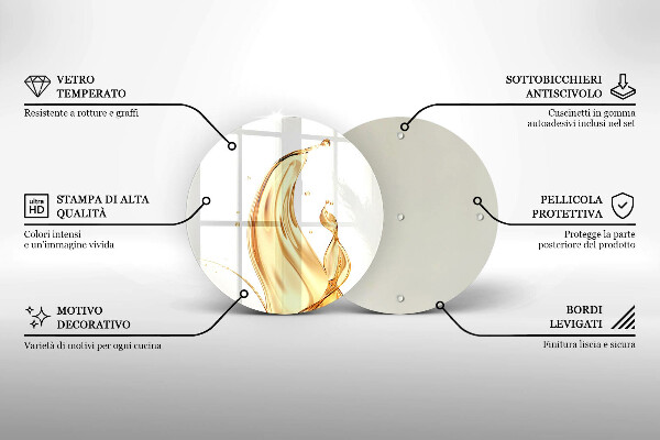 Skärbräda glas unik Olivolja