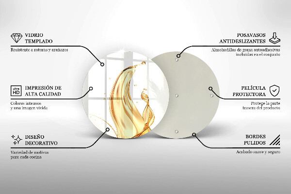 Skärbräda glas unik Olivolja