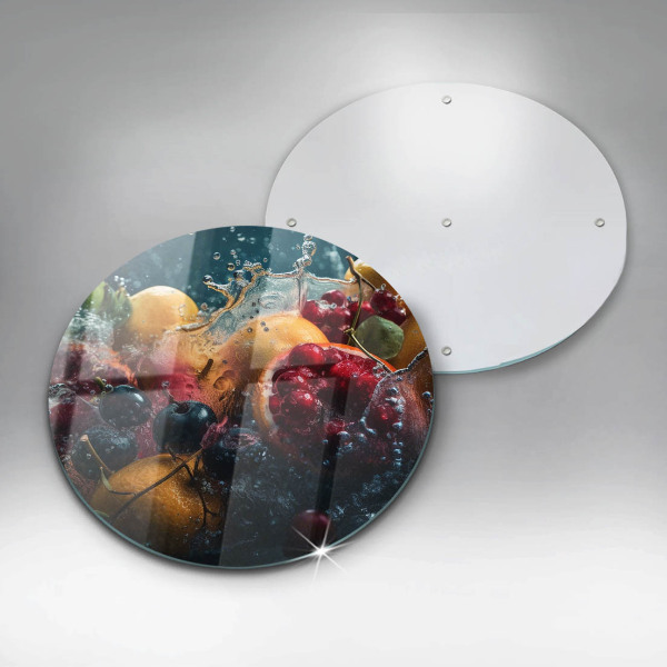 Skärbräda glas unik Frukt i vatten