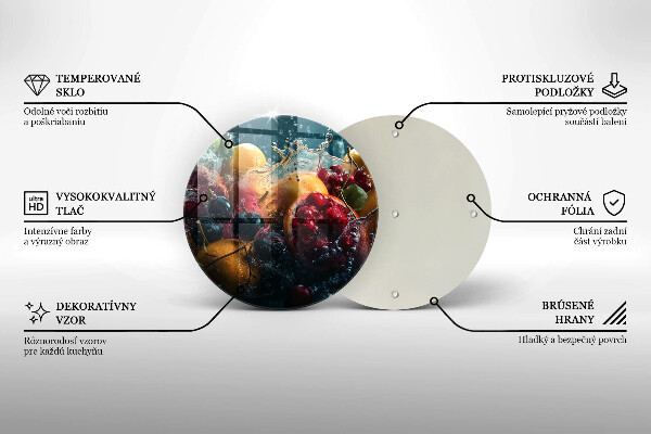 Skärbräda glas unik Frukt i vatten