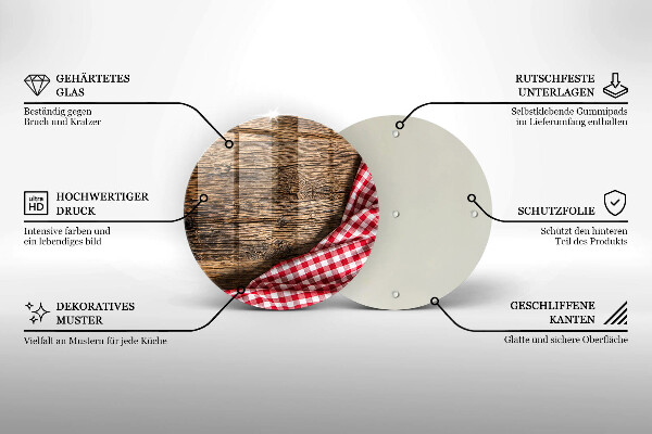 Skärbräda glas unik Träbord