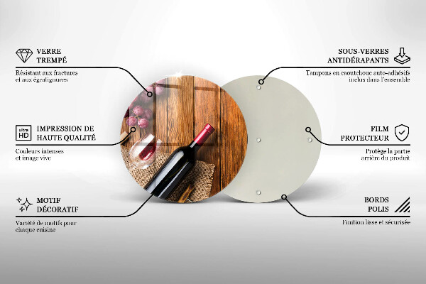 Skärbräda glas unik En flaska rött vin