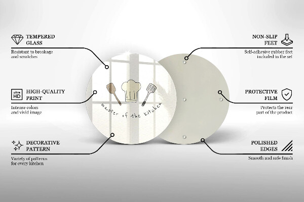 Skärbräda glas unik Kökets mästare