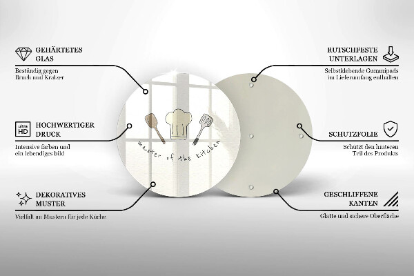 Skärbräda glas unik Kökets mästare