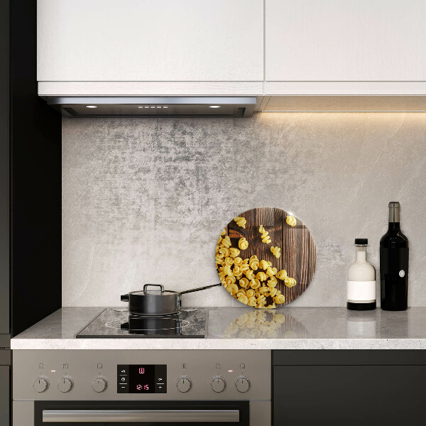 Skärbräda glas unik Pasta på bordet