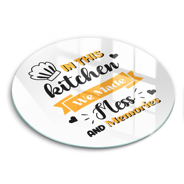 Skärbräda glas unik I det här köket skapade vi oreda och minnen