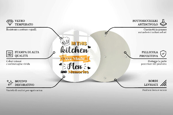 Skärbräda glas unik I det här köket skapade vi oreda och minnen