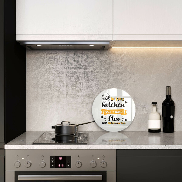 Skärbräda glas unik I det här köket skapade vi oreda och minnen