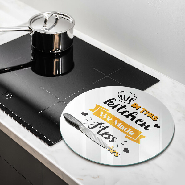 Skärbräda glas unik I det här köket skapade vi oreda och minnen