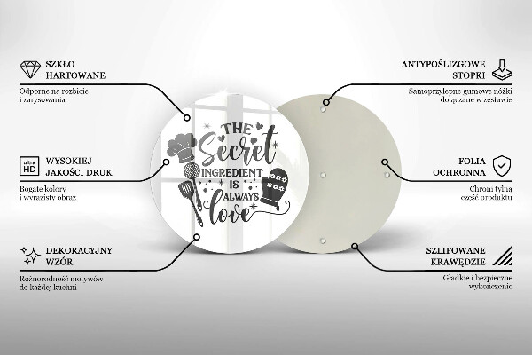 Skärbräda glas unik Inskrift, mening