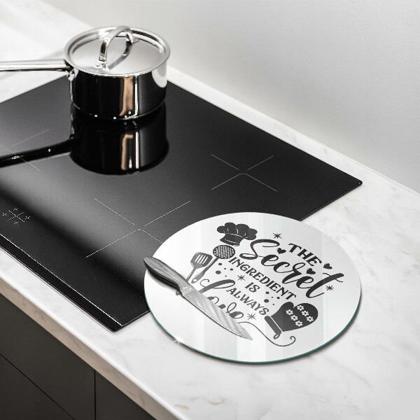 Skärbräda glas unik Inskrift, mening