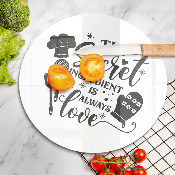 Skärbräda glas unik Inskrift, mening