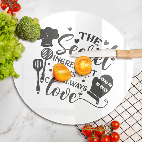 Skärbräda glas unik Inskrift, mening