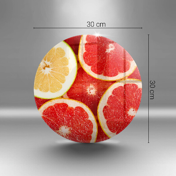 Skärbräda glas unik Grapefruktskivor