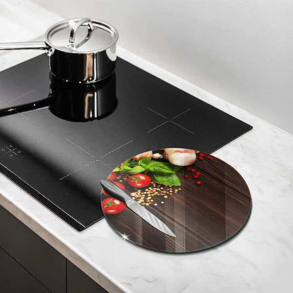 Skärbräda glas unik Grönsaker på bordet