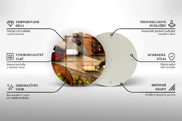 Skärbräda glas unik Vinflaskor och druvor