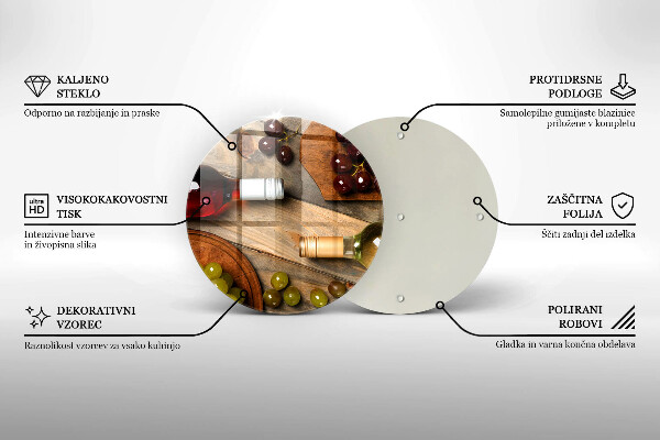 Skärbräda glas unik Vinflaskor och druvor