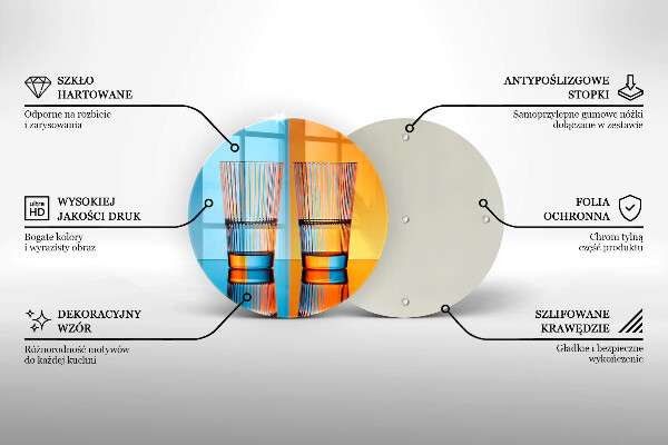 Skärbräda glas unik Två glas vatten