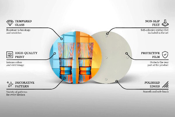 Skärbräda glas unik Två glas vatten