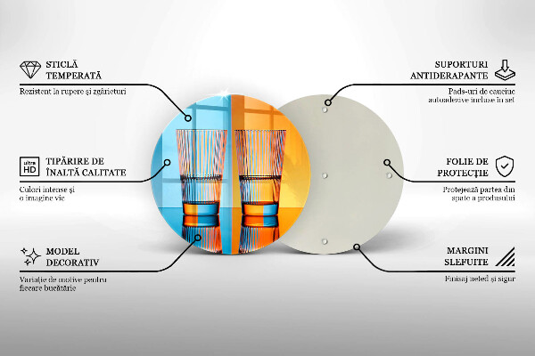 Skärbräda glas unik Två glas vatten