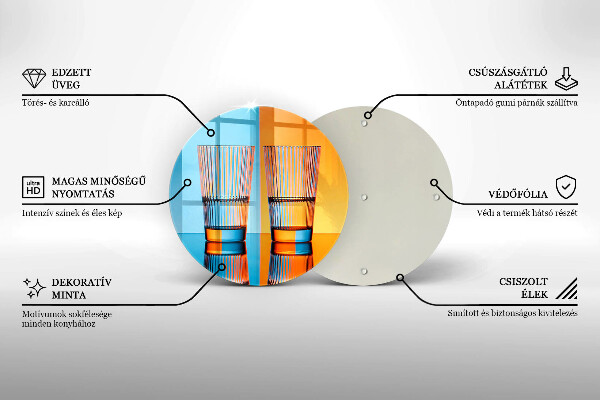 Skärbräda glas unik Två glas vatten