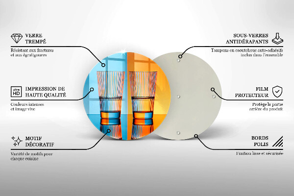 Skärbräda glas unik Två glas vatten