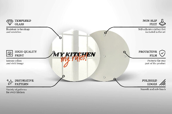 Skärbräda glas unik Inskriptionen Mitt kök mina regler