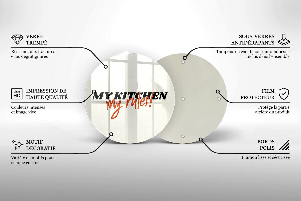 Skärbräda glas unik Inskriptionen Mitt kök mina regler