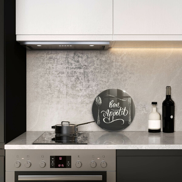 Skärbräda glas unik Bon Appetit inskription