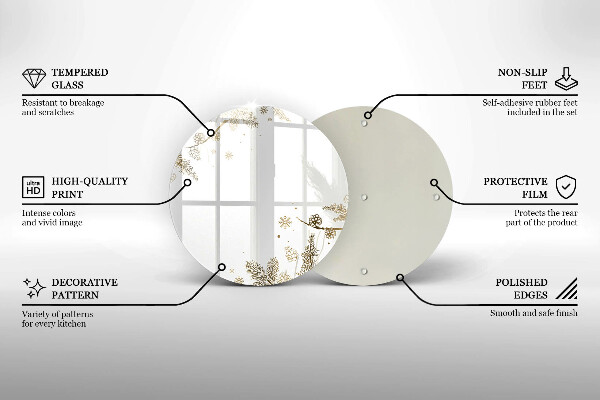 Skärbräda glas unik Vinterdekorationer