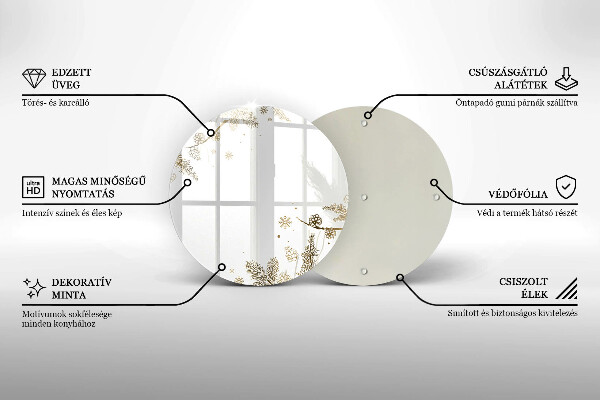 Skärbräda glas unik Vinterdekorationer