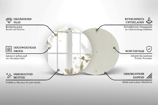Skärbräda glas unik Vinterdekorationer