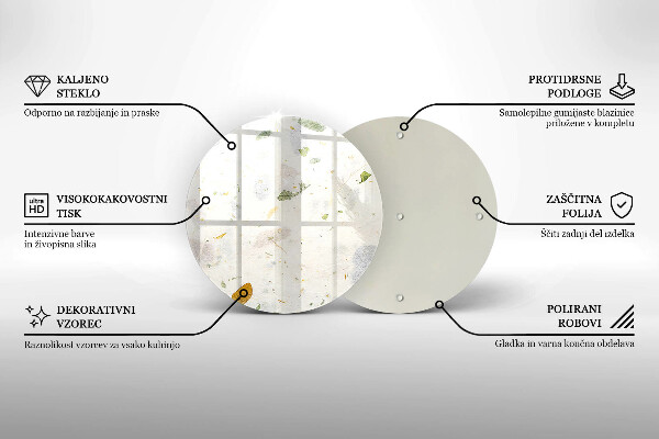 Skärbräda glas unik Fallande löv