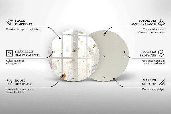 Skärbräda glas unik Fallande löv