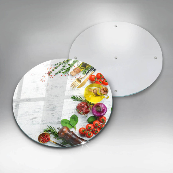 Skärbräda glas unik Grönsaker och kryddor