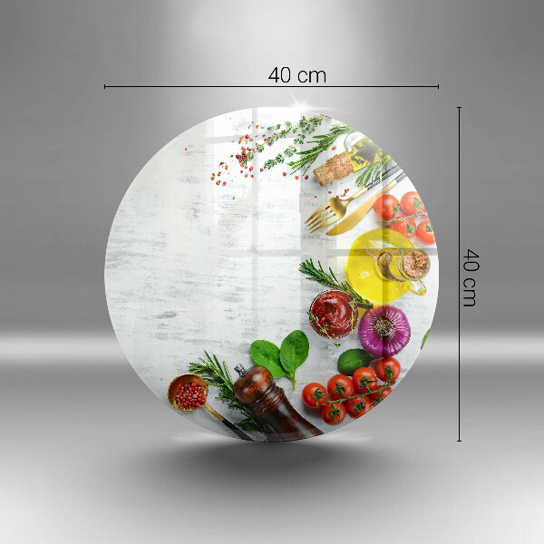 Skärbräda glas unik Grönsaker och kryddor
