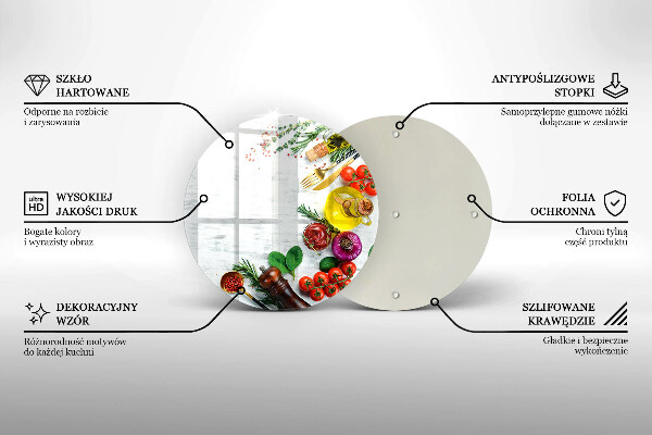 Skärbräda glas unik Grönsaker och kryddor