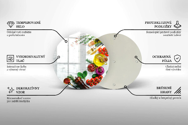 Skärbräda glas unik Grönsaker och kryddor