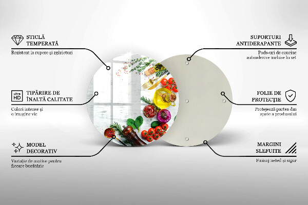 Skärbräda glas unik Grönsaker och kryddor