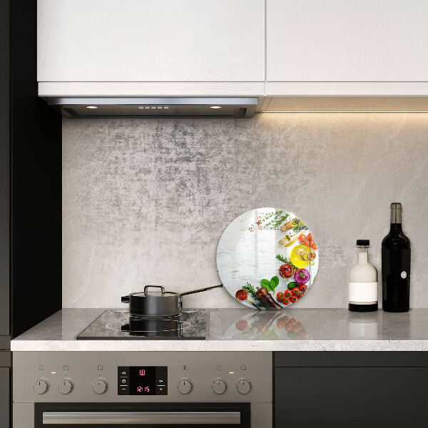 Skärbräda glas unik Grönsaker och kryddor