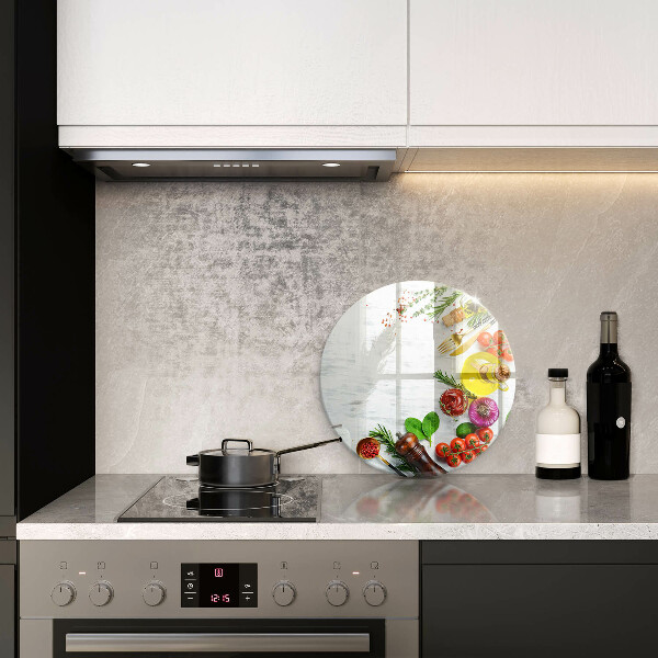 Skärbräda glas unik Grönsaker och kryddor