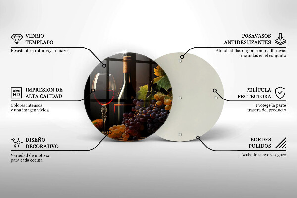 Skärbräda glas unik Glas vin och druvor