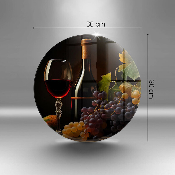 Skärbräda glas unik Glas vin och druvor