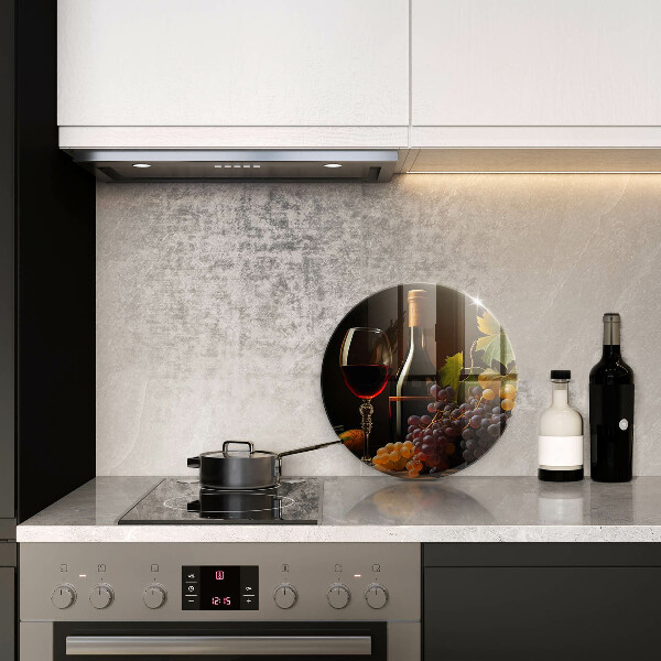 Skärbräda glas unik Glas vin och druvor