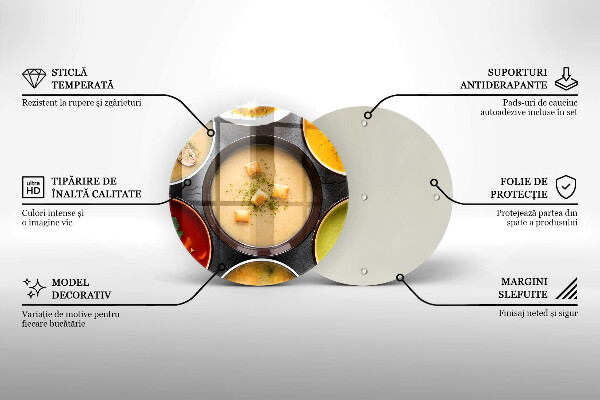 Skärbräda glas unik Färgglada soppor