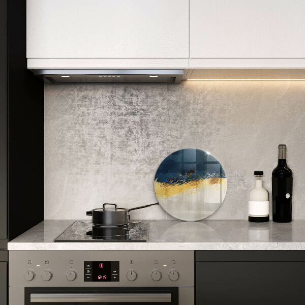 Skärbräda glas unik Guld abstraktion