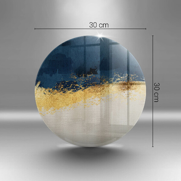 Skärbräda glas unik Guld abstraktion